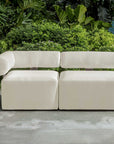 Bolster Back - Armless Outdoor Sofa - White