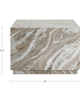 Lou - Outdoor Coffee Table - Light Brown / Beige