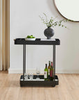 Vesper - Iron Bar Cart - Black / Brass