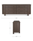Loren - 6 Drawer Dresser - Dark Brown