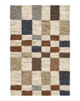 Soumak - 2' x 3' Jute Check Area Rug - Natural Multi
