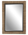 Island - Braided Straw Mirror - Light Brown