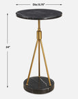 Rosston - Marble Accent Table - Black