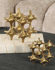 Gilded - Connection Modern Sculptures (Set of 2) - Brass / Gold