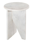 Grace - Marble Accent Table - White