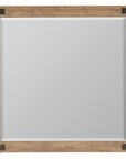 Vineyard Row - Square Mirror - Light Brown