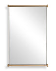 Scroll - Rectangular Mirror - Brass / Gold