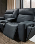 MS - Riverton Power Gliding Console Loveseat With Power Headrest And Lumbar