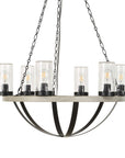 Edgecomb - 6 Light Indoor-Outdoor Chandelier - Black / Gray