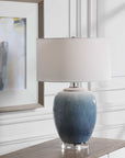 Blue Waters - Ceramic Table Lamp - Blue