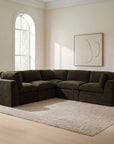Cates - Corner Chair - Dark Green