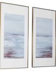 Coastline - Framed Prints (Set of 2) - Light Brown