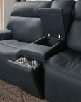 MS - Riverton Power Gliding Console Loveseat With Power Headrest And Lumbar