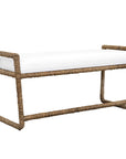 Araiza - Fabric Bench - Brown / White