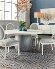 Serenity - Laguna Round Dining Table - Dark Gray / White