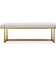 Midas - Bench - Antique Gold & White