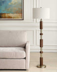 Stacked - Wooden Floor Lamp - Dark Brown
