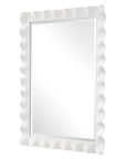 Haya - White Scalloped Mirror