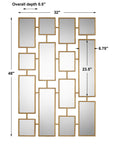 Kennon - Forged Rectangles Mirror - Gold