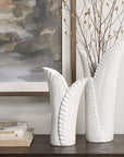 Leafscape - Vases (Set of 2) - White