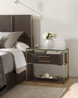 Curata - 1-Drawer Nightstand - Dark Brown