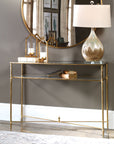 Henzler - Mirrored Glass Console Table - Gold