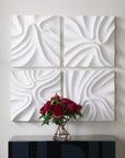 Snowdrift - Scultped White Wall Decor (Set of 4)