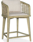 Surfrider - Barrel Back Counter Stool - Beige / Light Brown