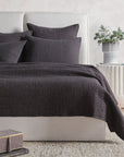 Danica - 3 Piece Queen Quilt Set - Charcoal