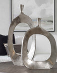 Cierra - Aluminum Vases (Set of 2) - Pearl Silver