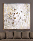 Golden Raindrops - Modern Abstract Art - Beige