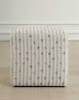 Joie - White Chenille Ottoman - White