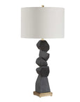 Demelo - Stacked Wood Table Lamp - Black