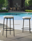 Thayer - Outdoor Bar Stool - Black / White