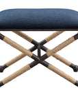 Firth - Small Fabric Bench - Navy