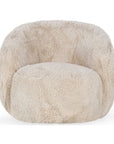 Adley - Plush Swivel Chair - Sand
