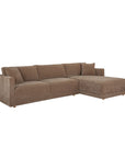 Bryn - Sectional Camel Right Stationary Sofa - Light Brown