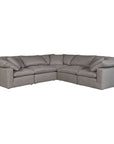 Terra - Livesmart Fabric Condo Classic L Modular Sectional - Light Gray