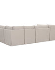 Fable - 6 Piece Slipcover Dining Banquette U-Shape - Beige
