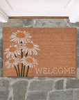 Doormats - Daisy Welcome Doormat - Ivory Multi / Natural