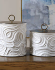 Ivory Tide - Indoor-Outdoor Canisters (Set of 2) - White
