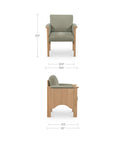 Bauer - Dining Chair - Sage Green / Light Brown
