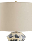 Oranda - Abstract Geometric Table Lamp - Blue / White