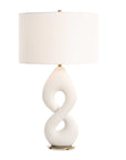 Meridian - Ivory Stone Table Lamp - White