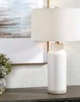 Albany - Farmhouse Table Lamp - White