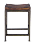 Beck - Wood Counter Stool - Dark Brown & Black