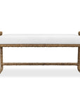 Araiza - Fabric Bench - Brown / White