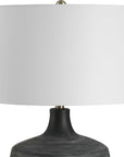 Graphite - Ribbed Table Lamp - Black