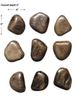 Pebbles - Walnut Wood Wall Décor (Set of 9) - Dark Brown