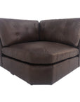 Thurlow - Corner Chair Leather - Espresso Brown